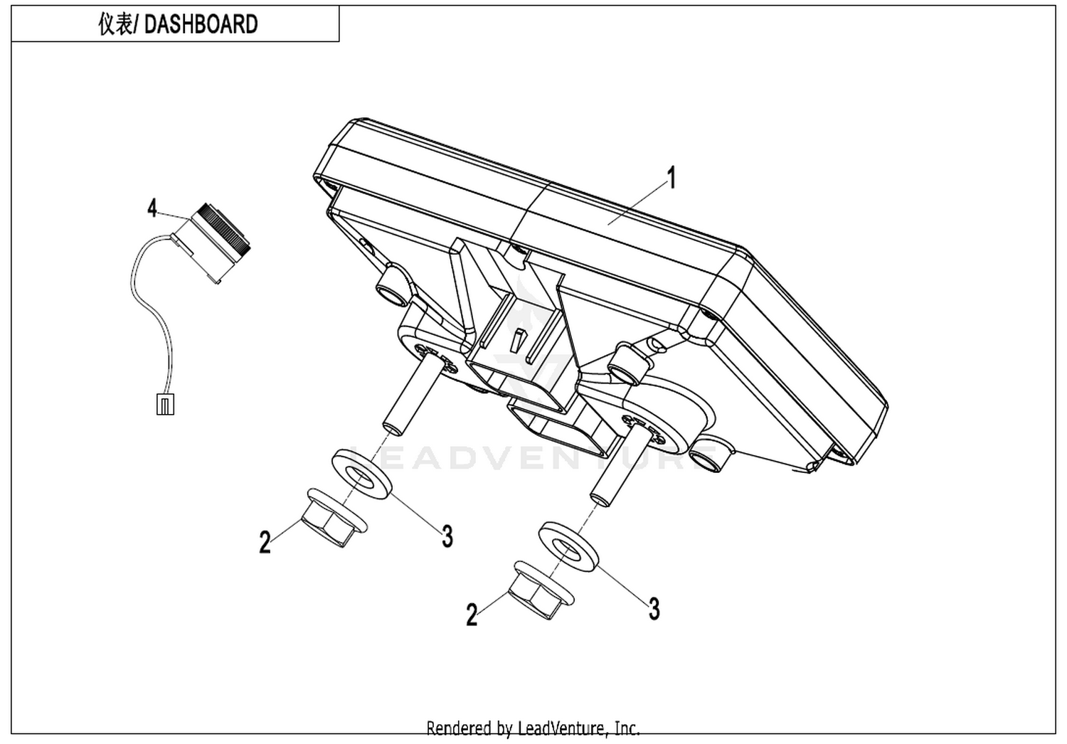 CFORCE 625 TOURING OVERLAND 2026 Dashboard exploded diagram