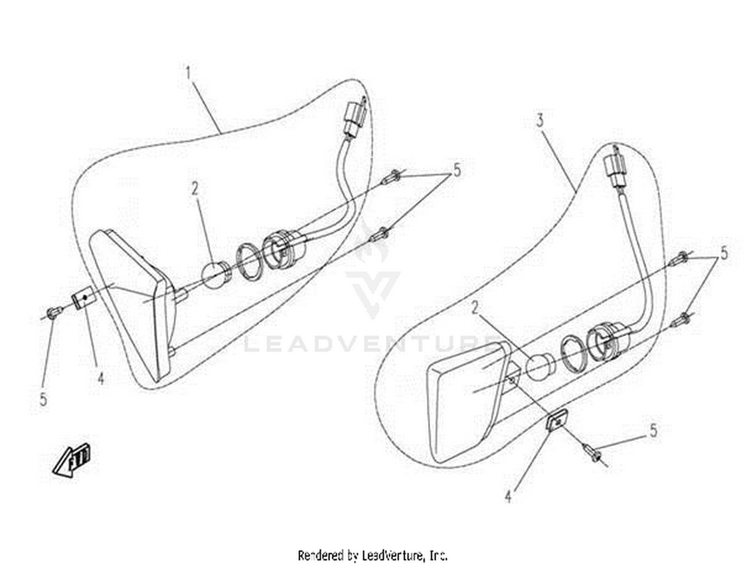 Front Turn Light (Ordinary Bumper With Decoration Cover )