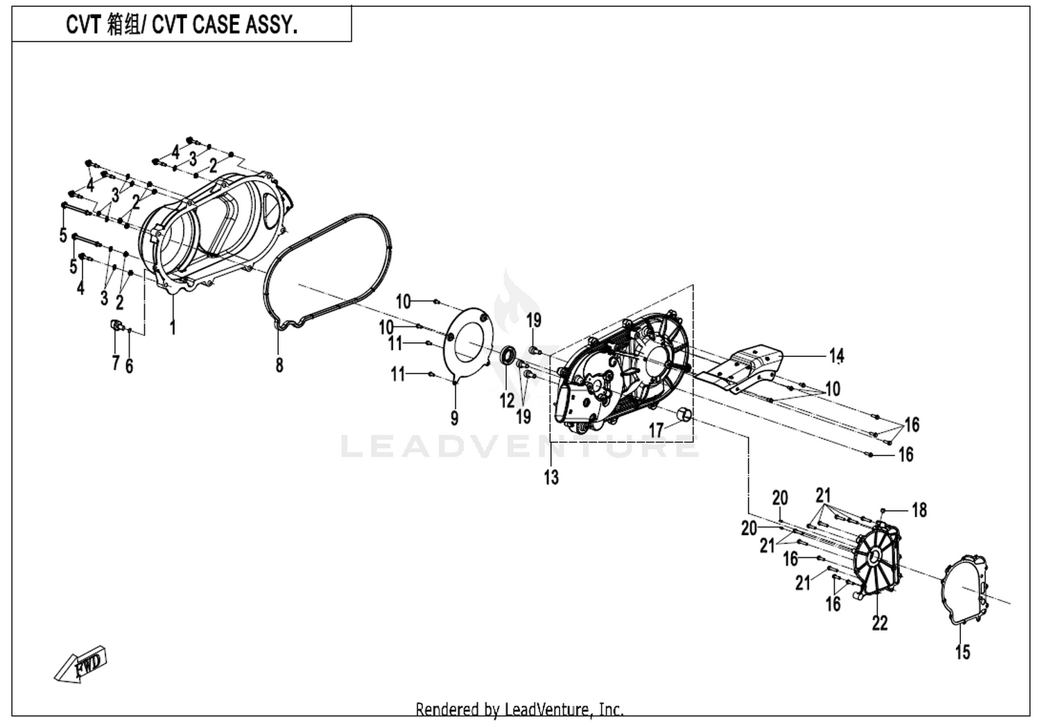 Cvt Case Assy. 1