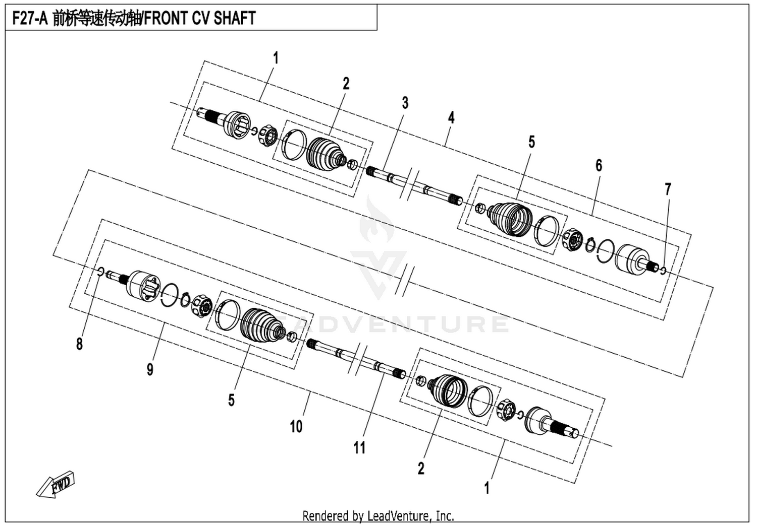 Front Cv Drive Shaft Assy(Sps)