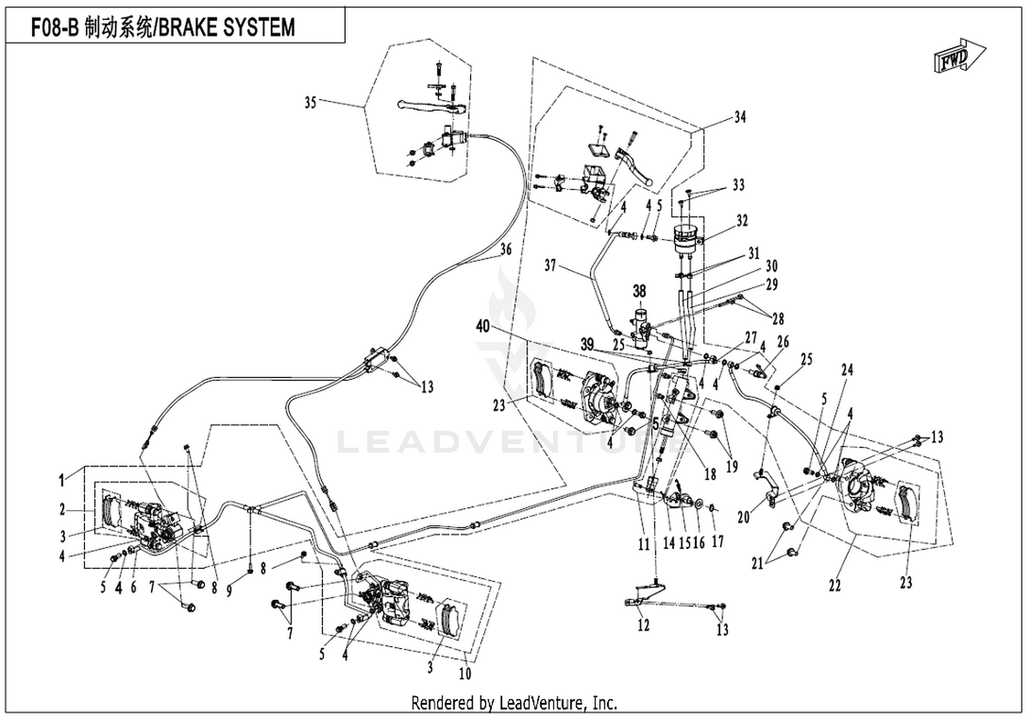 Brake System(Lh,Assembled,Sumitomo Plug)