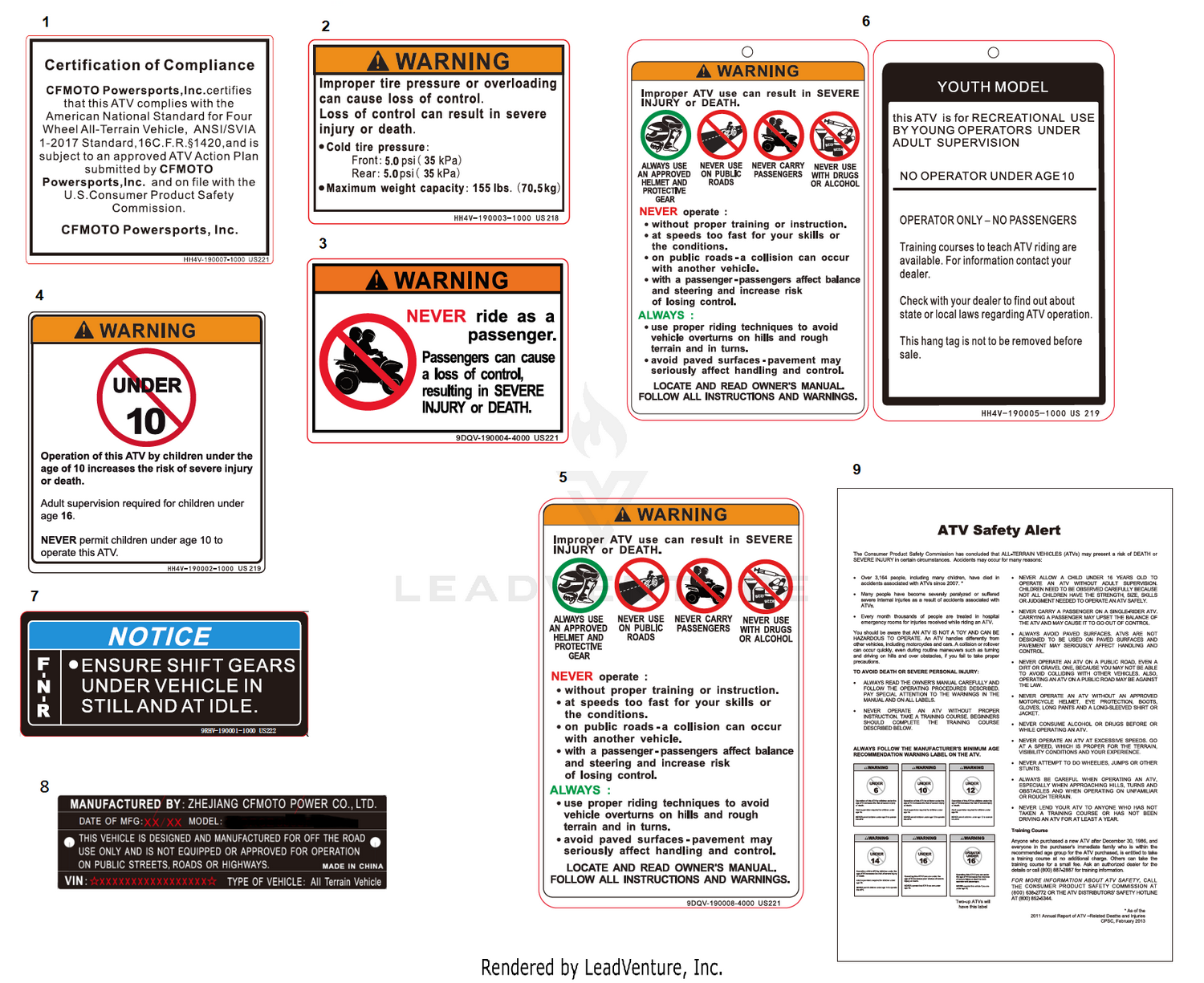 Warning Decal(Us)