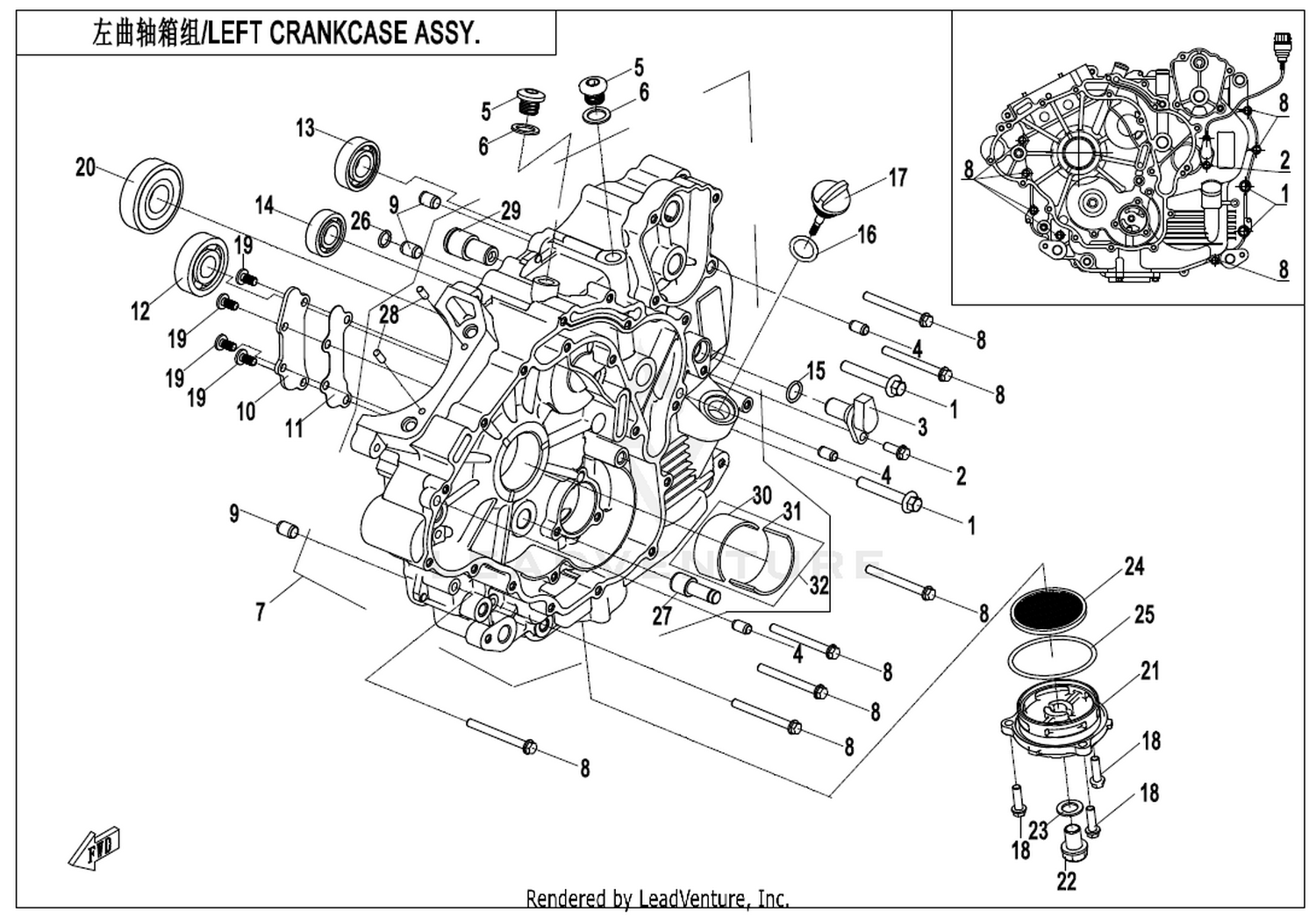 Left Crankcase Assy