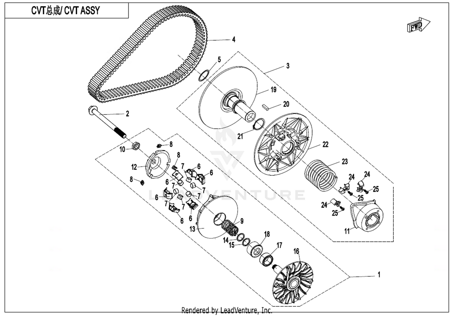 Clutch & Cvt Assy