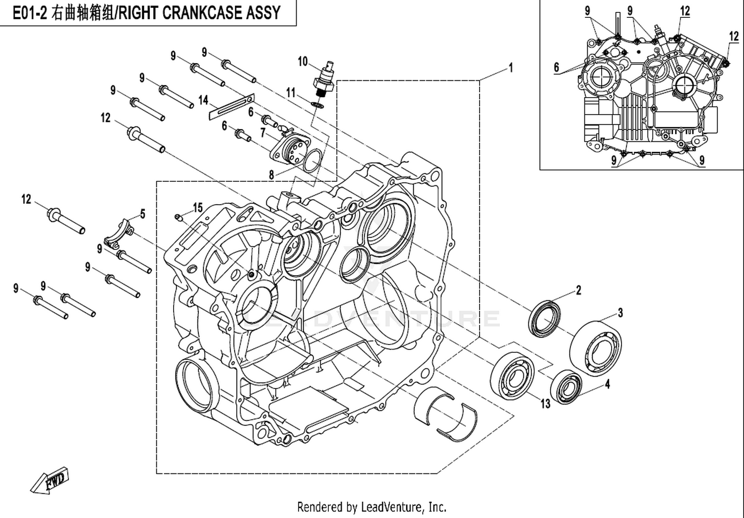 Right Crankcase Assy