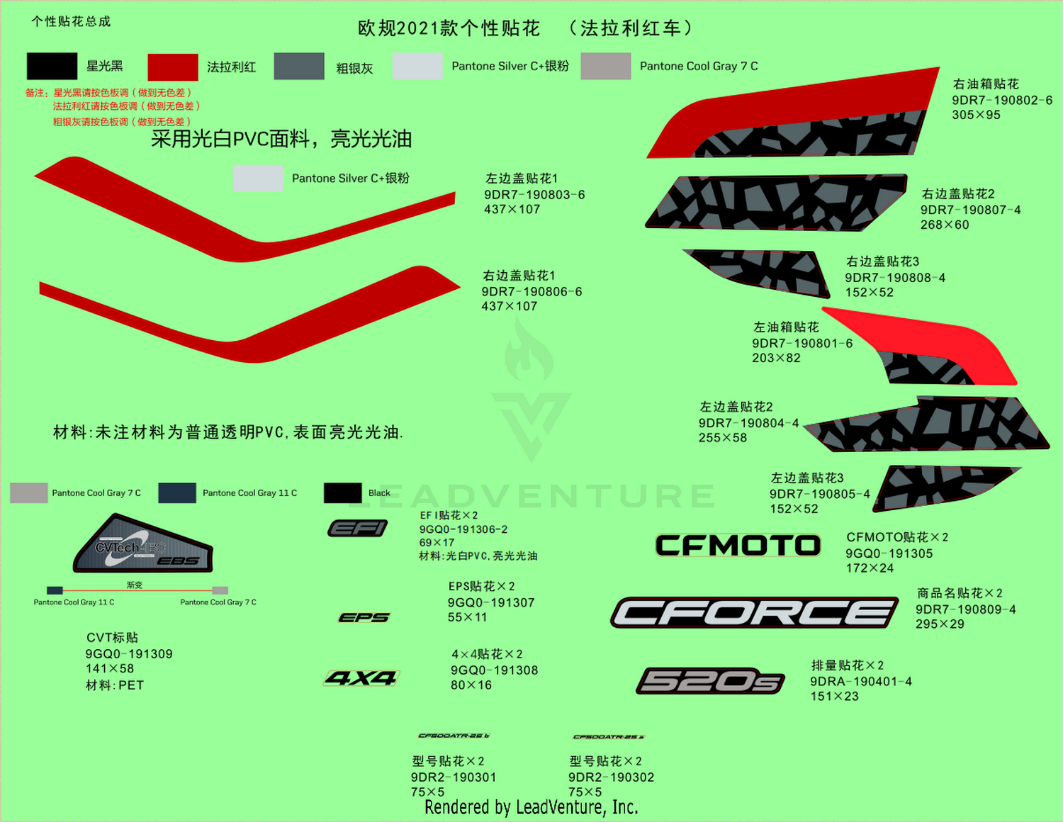 Decal Kits(Fire Red)