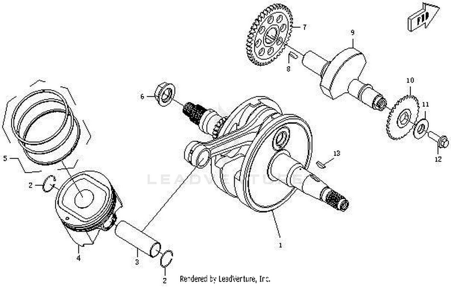Crankshaft, Piston, Balancer