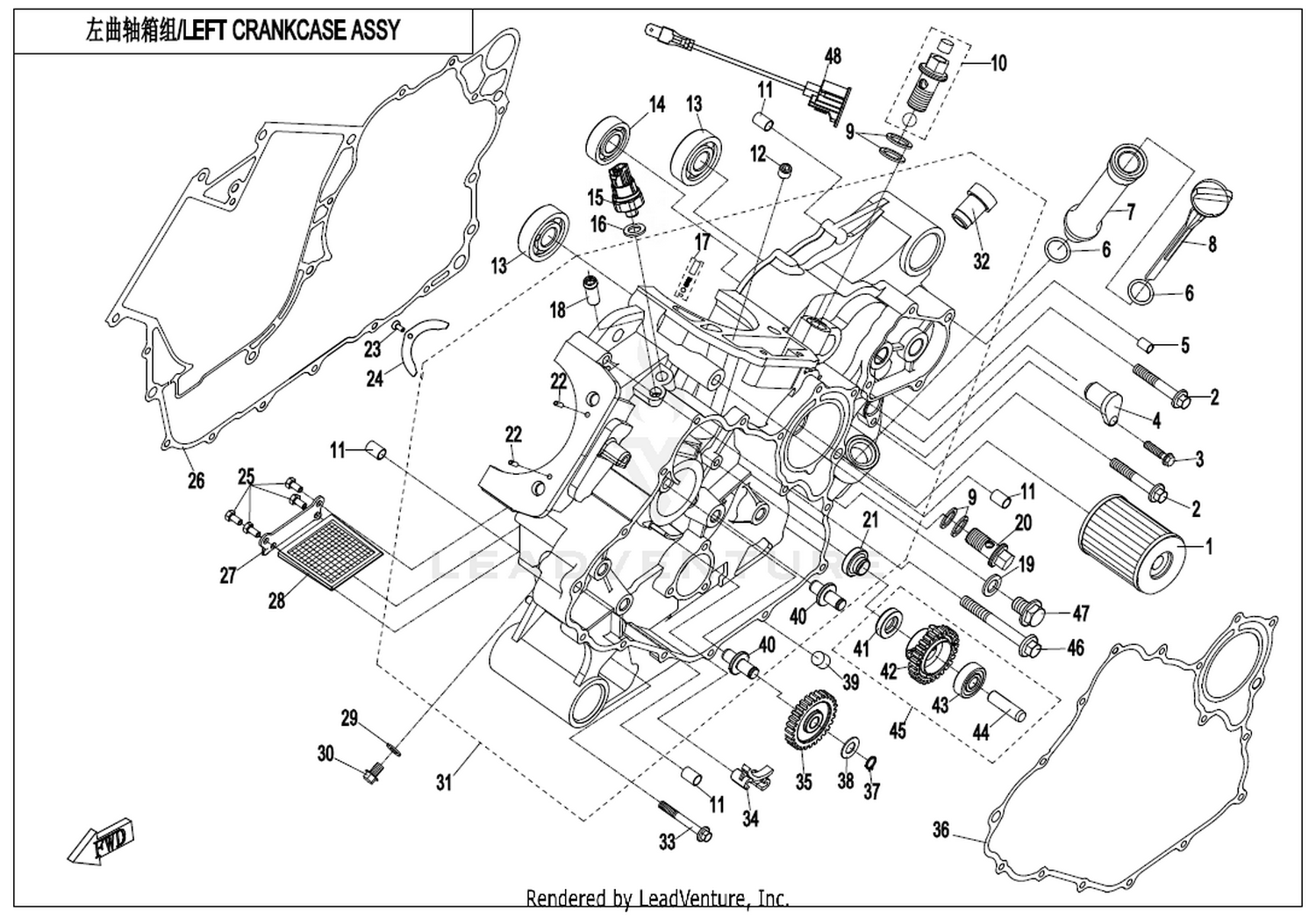 Left Crankcase Assy. 1