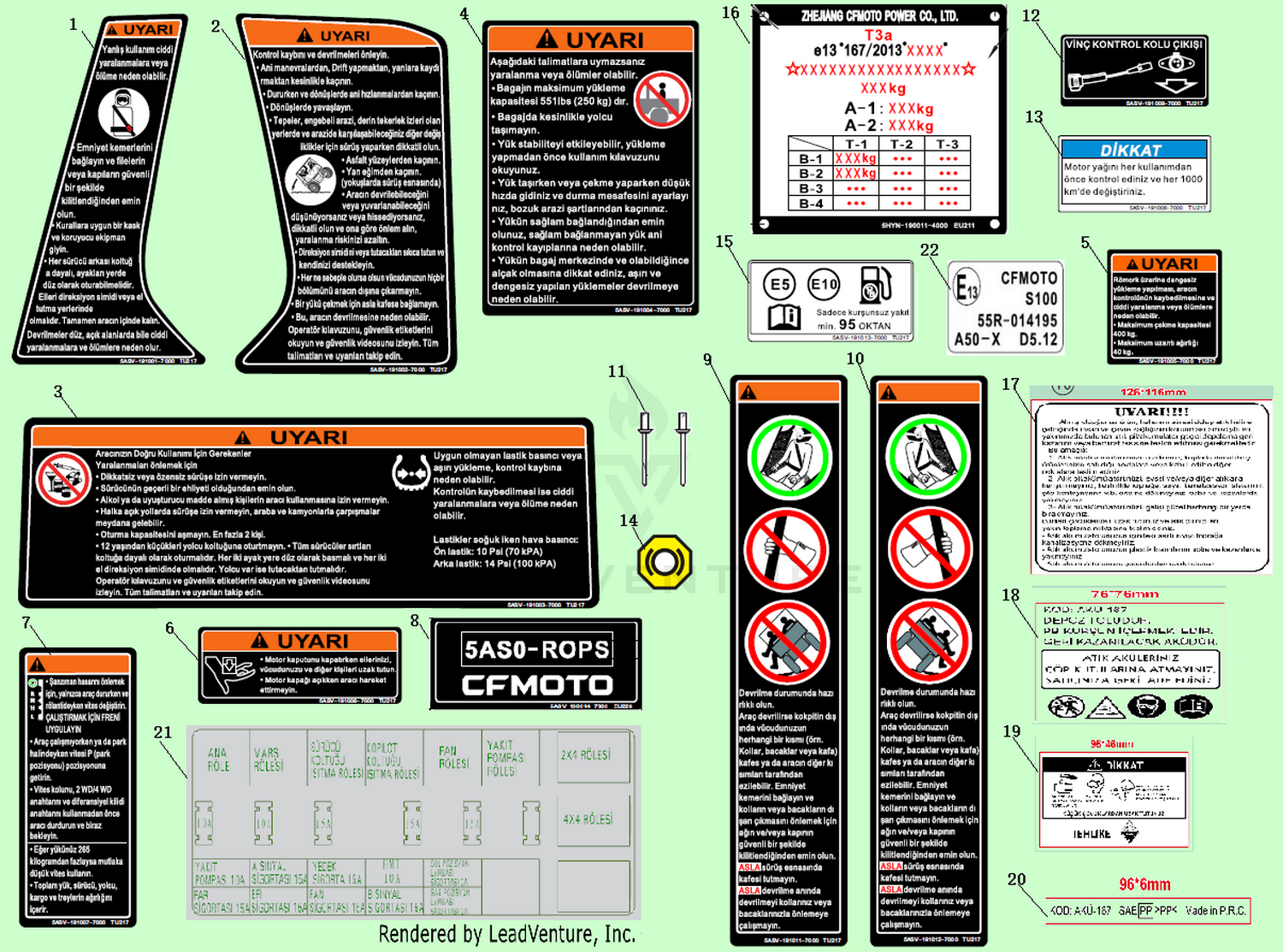Warning Decal(Turkey)