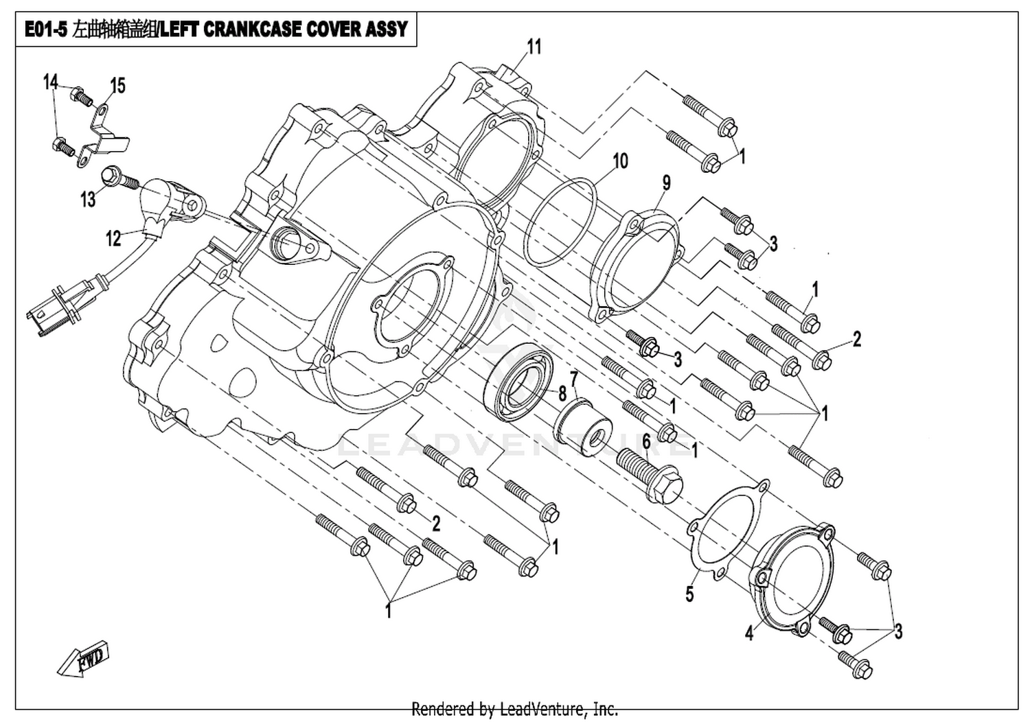 Left Crankcase Cover Assy