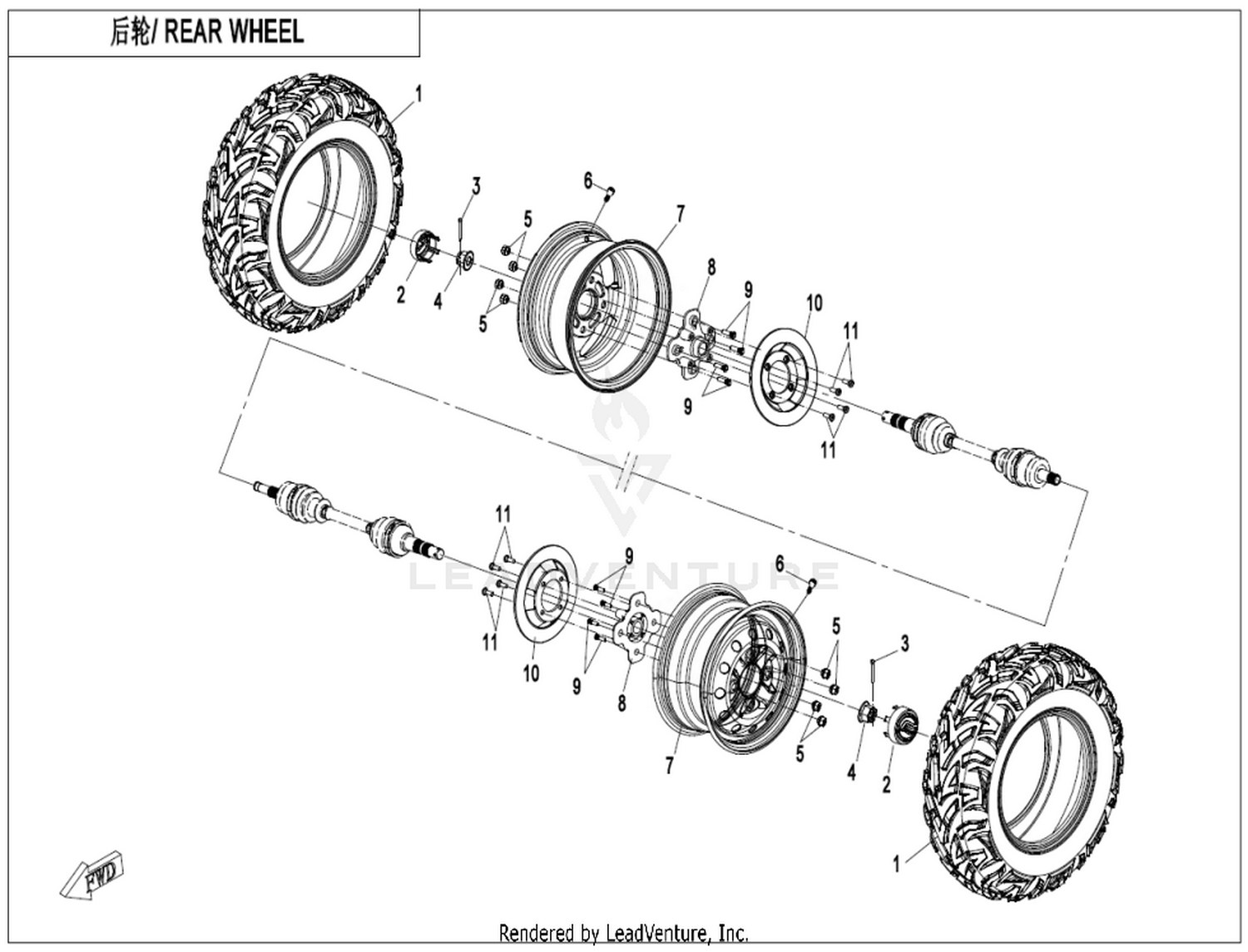 Rear Wheel((Steel))