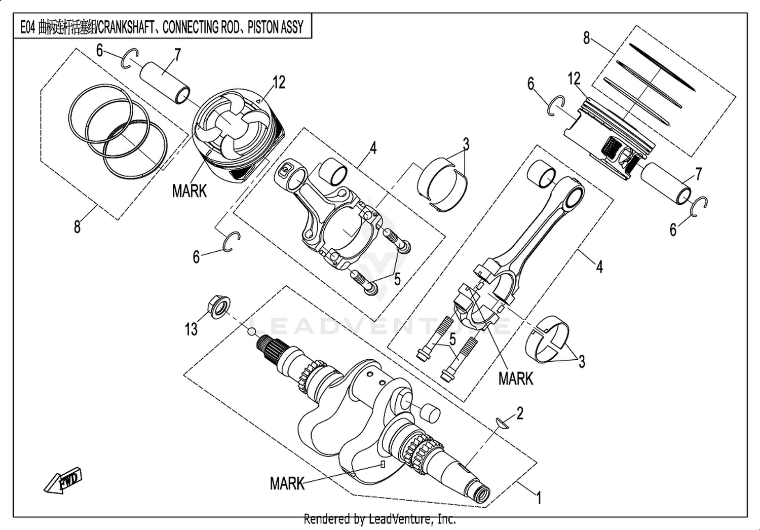 Crankshaft & Connecting Rod & Piston Assy