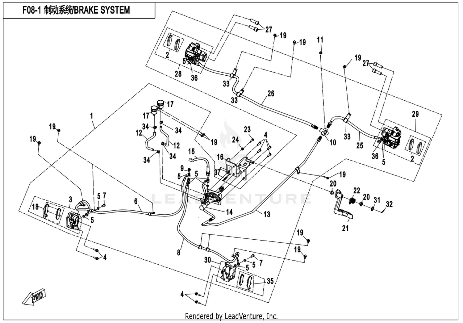 Hydraulic Brake Assy