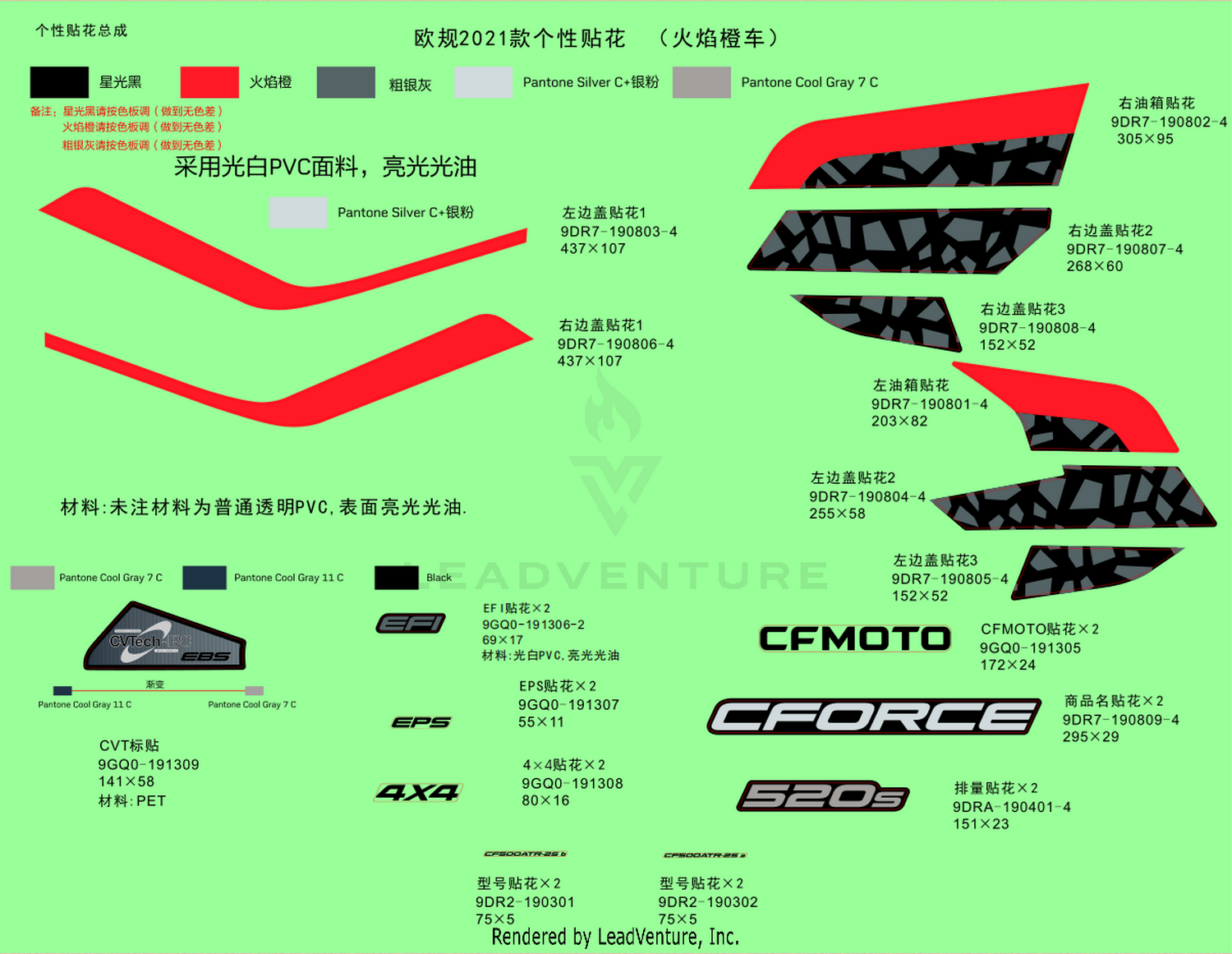 Decal Kits(Lava Orange)
