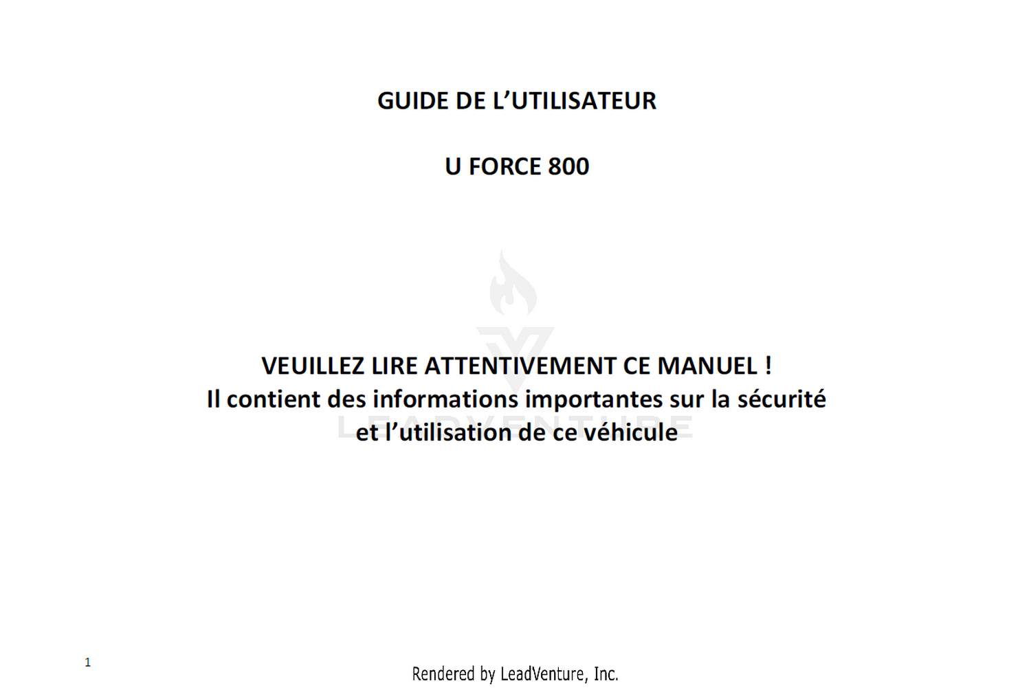 Owner’s Manual(French)