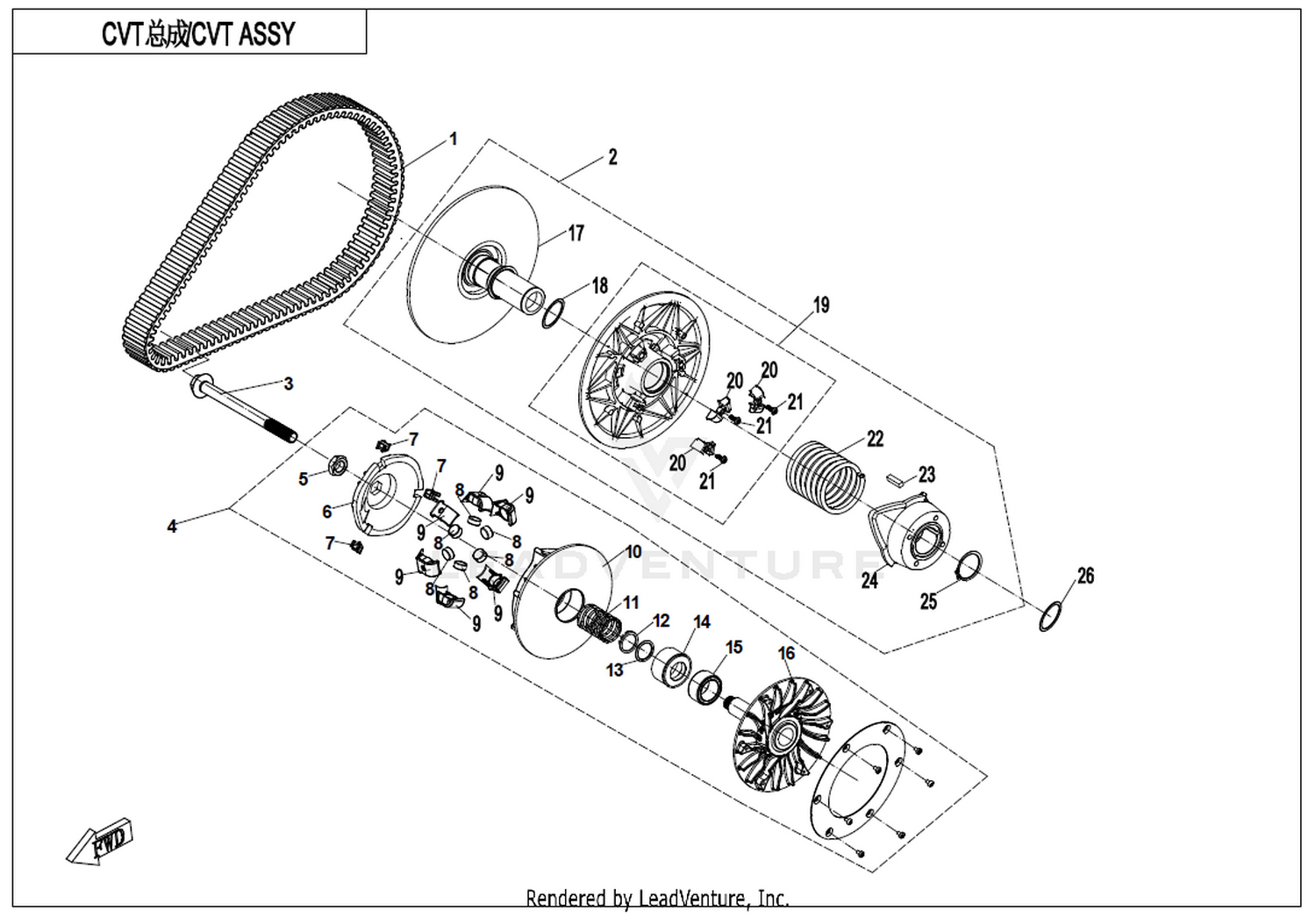 Cvt Assy(Euro 168,Speed Limited,24G Weight Roller) 2