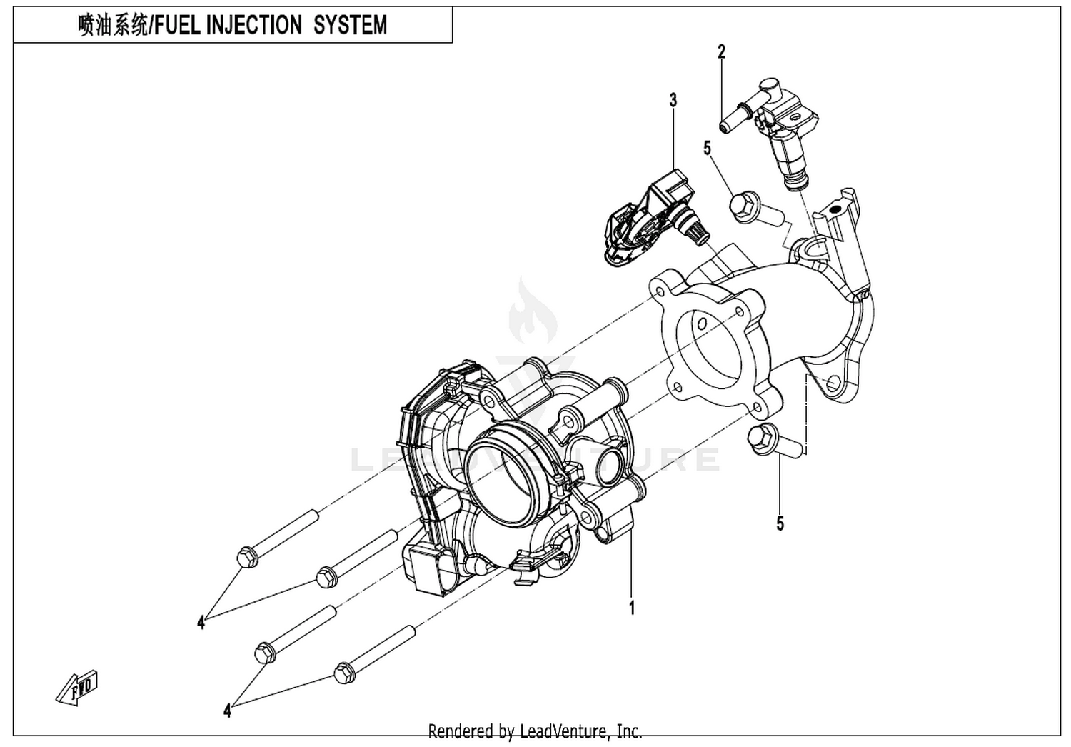 UFORCE 600 2021 Fuel Injection System exploded diagram
