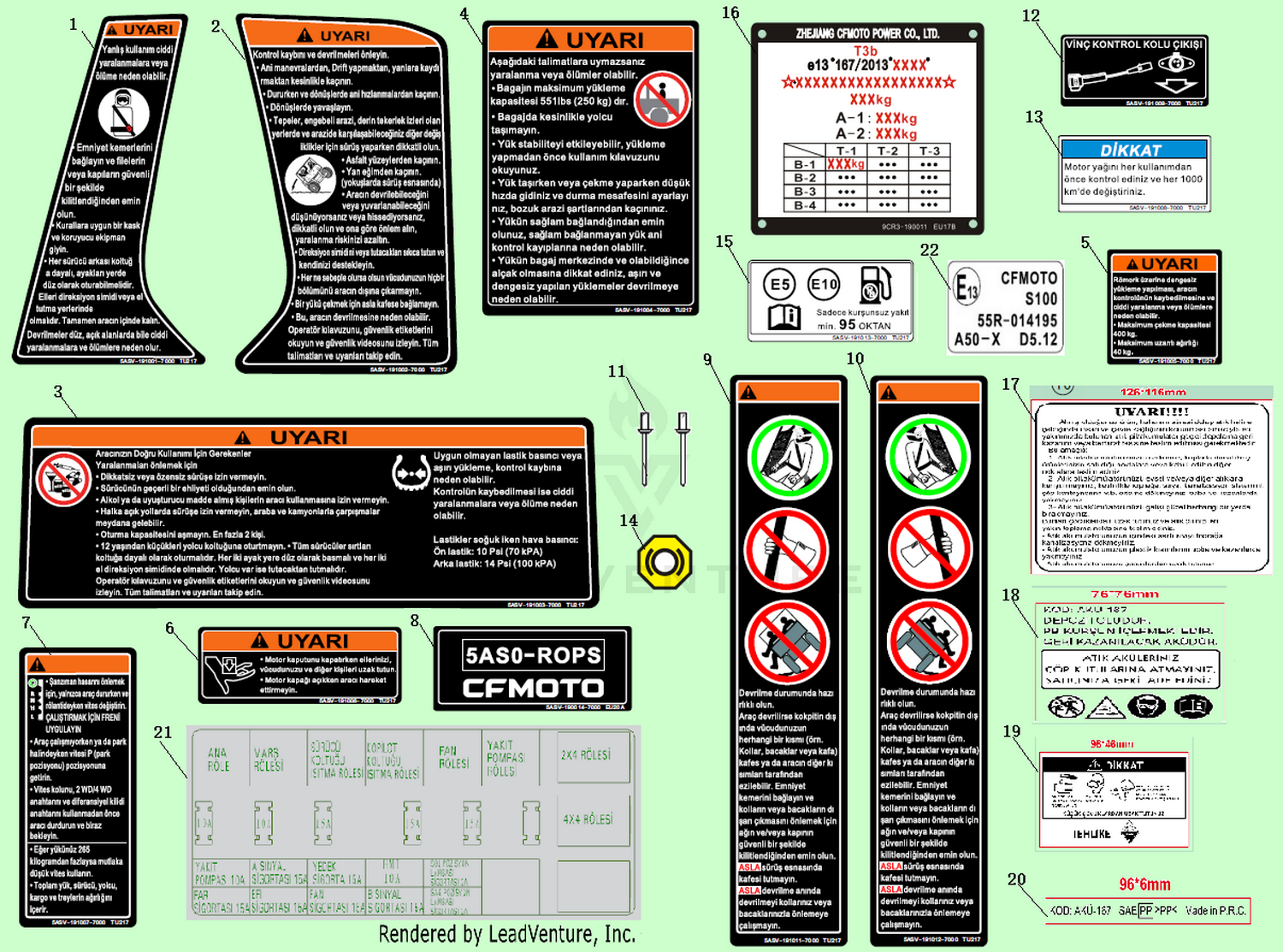 Warning Decal(Turkey)