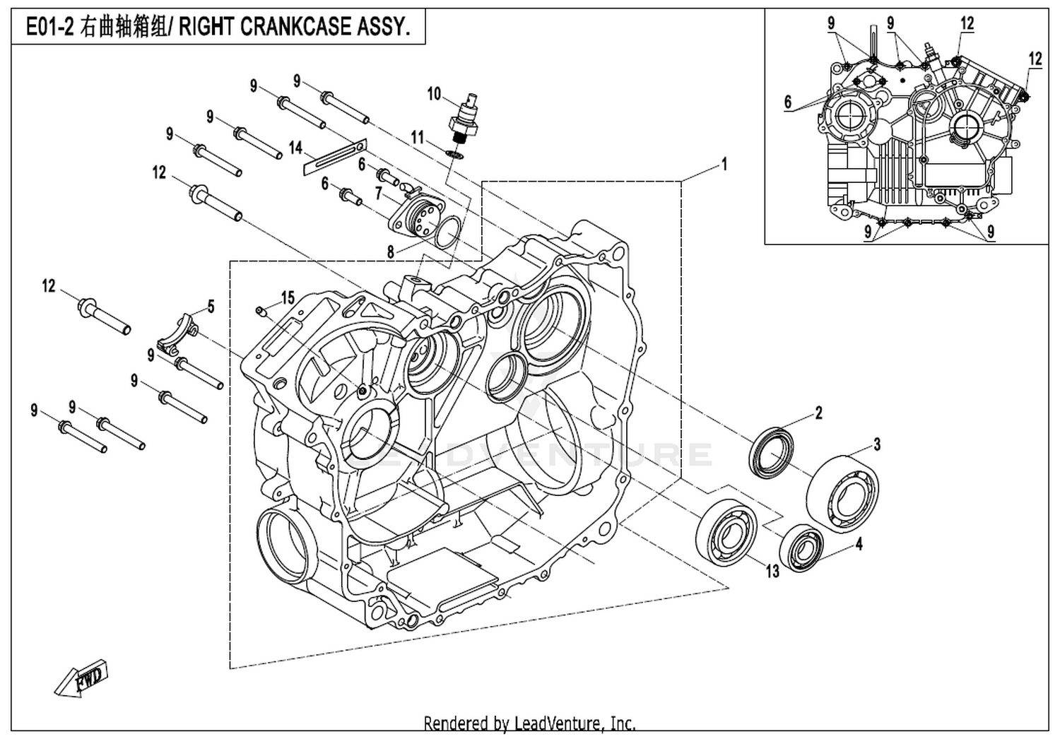 Right Crankcase Assy
